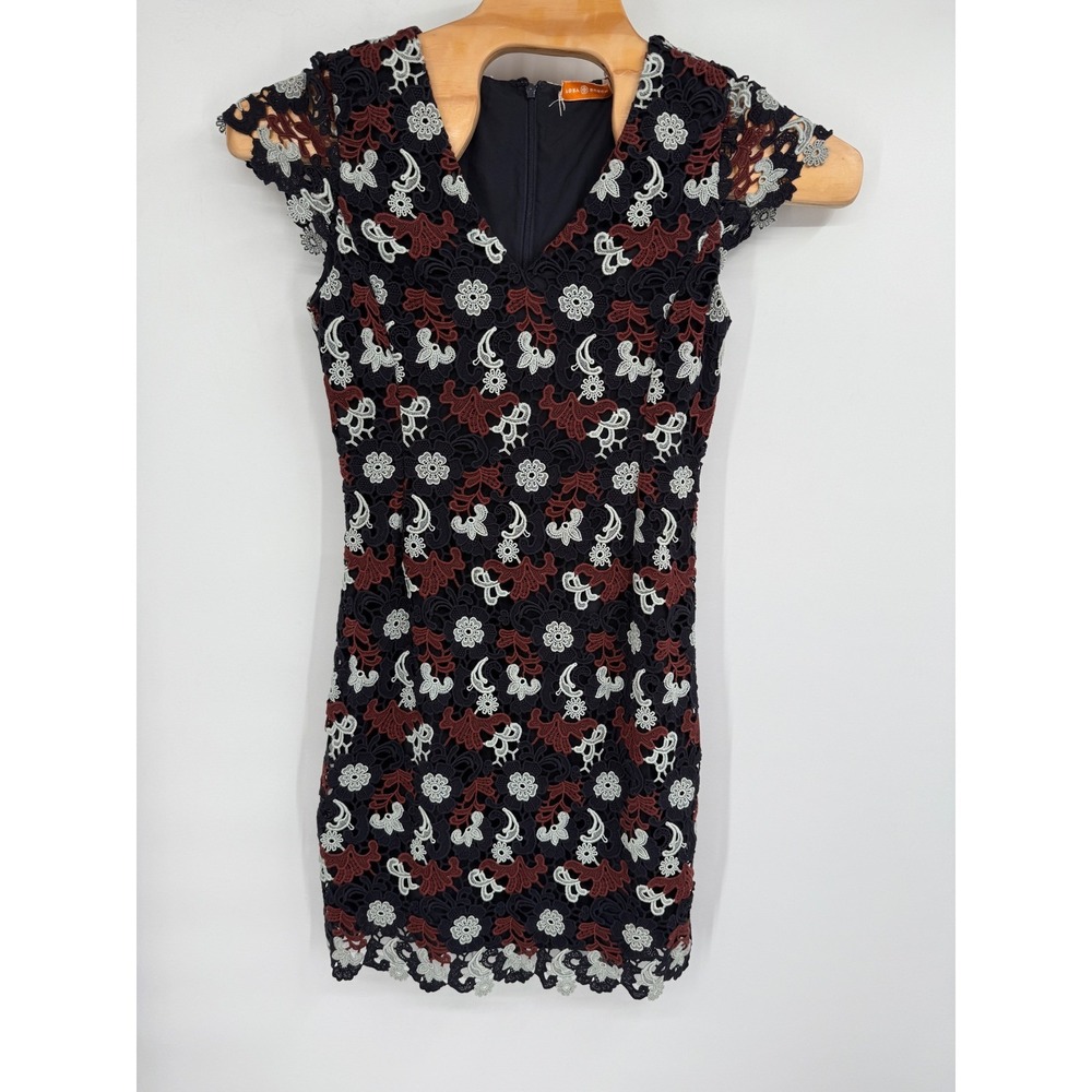 Tory Burch Navy Bittersweet‎ Lace SZ 8 Multicolor Fancy Dress